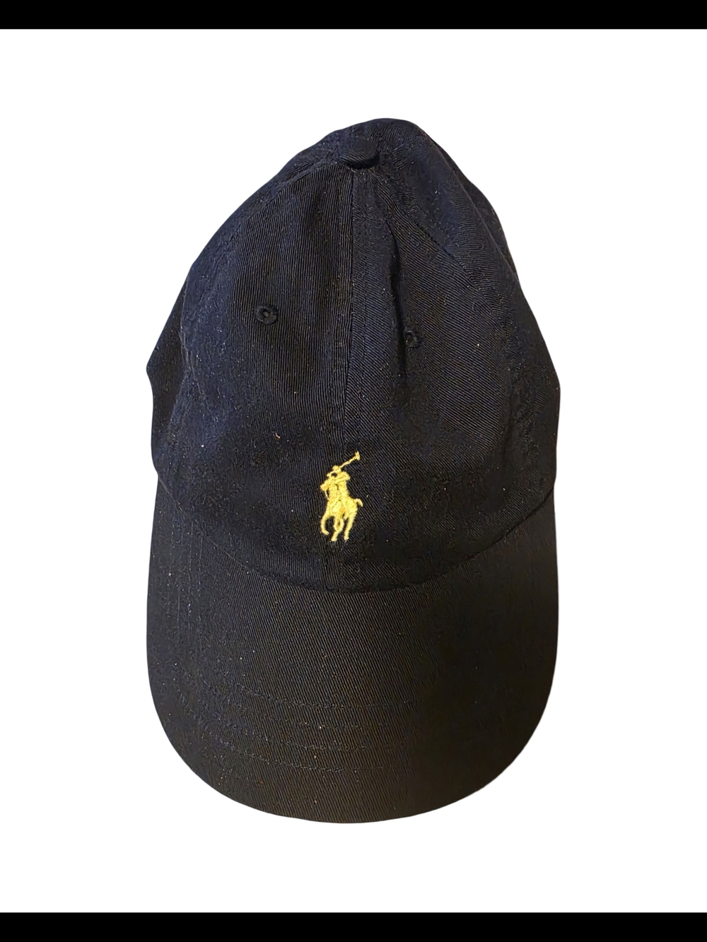 Polo by Ralph Lauren Black Cap with Yellow Pony Embroidery